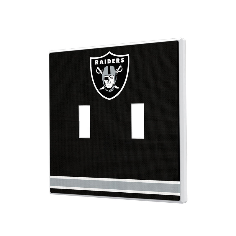 Las Vegas Raiders Stripe Hidden-Screw Light Switch Plate