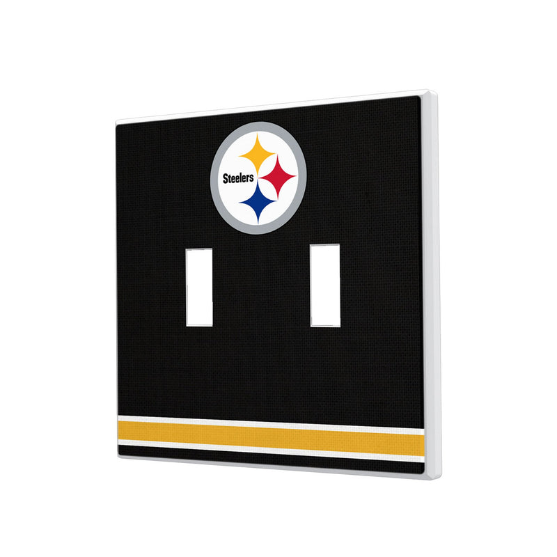 Pittsburgh Steelers Stripe Hidden-Screw Light Switch Plate