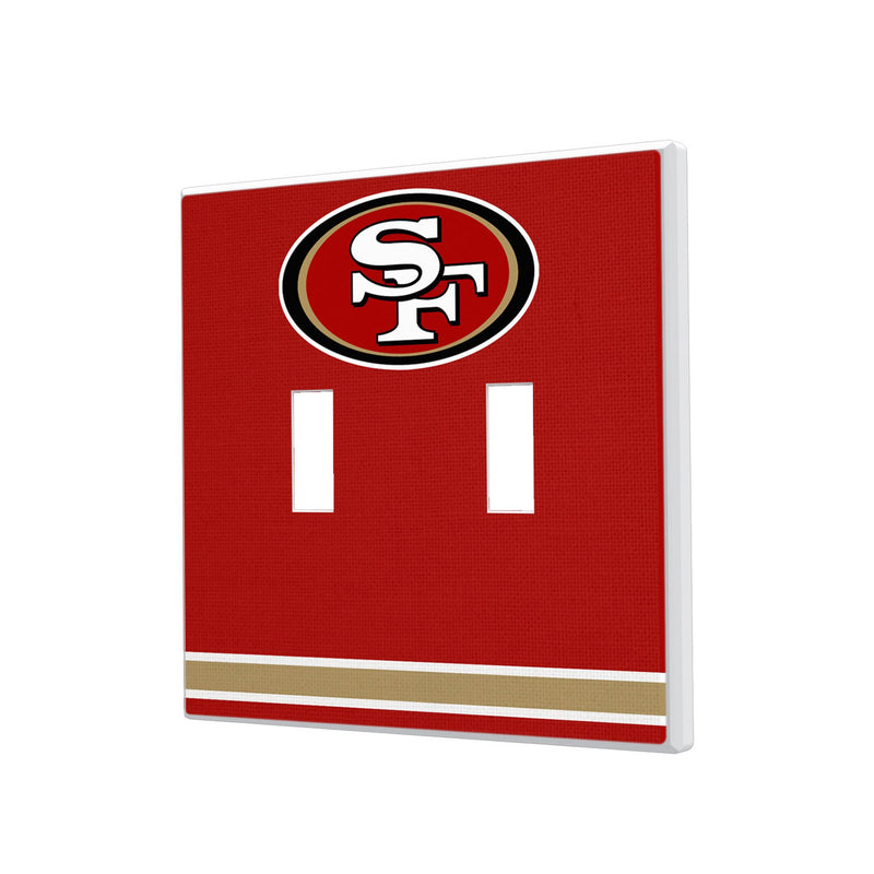 San Francisco 49ers Stripe Hidden-Screw Light Switch Plate