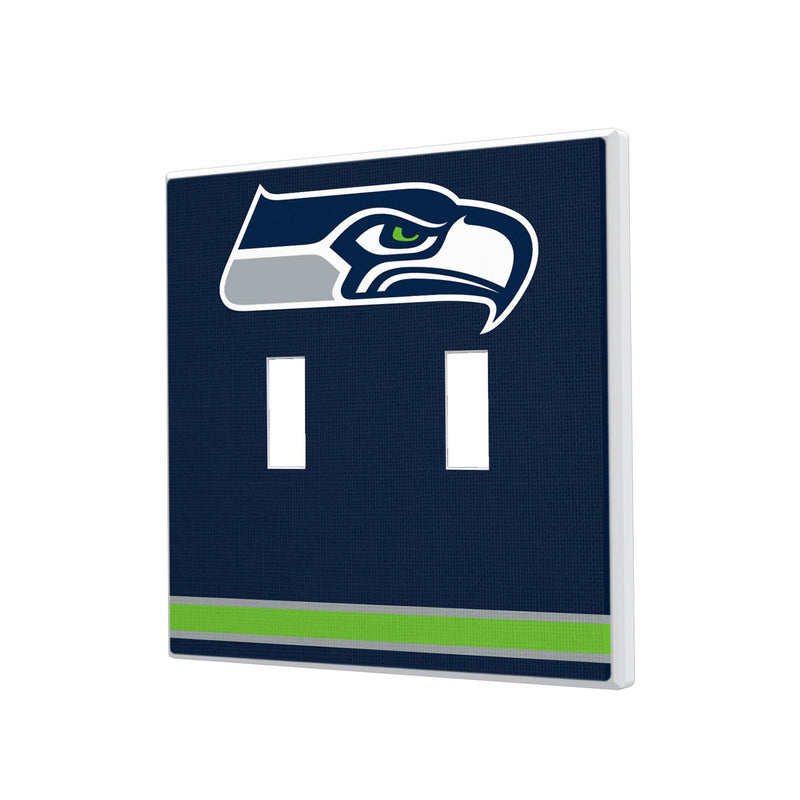 Seattle Seahawks Stripe Hidden-Screw Light Switch Plate