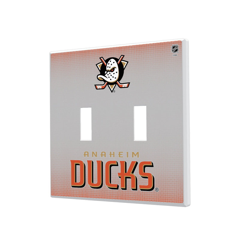 Anaheim Ducks Linen Hidden-Screw Light Switch Plate