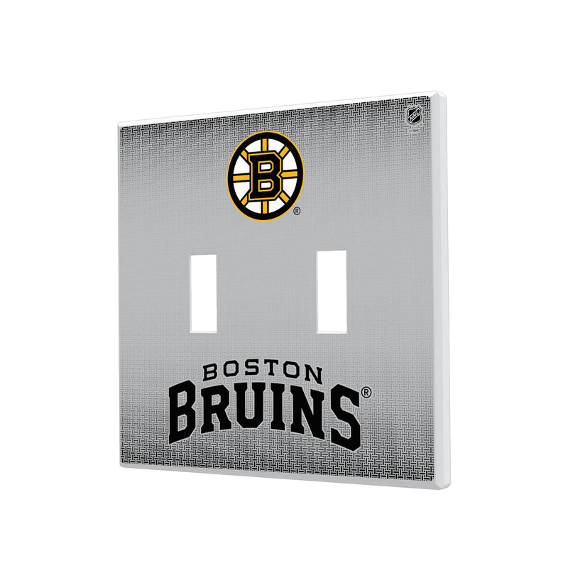 Boston Bruins Linen Hidden-Screw Light Switch Plate