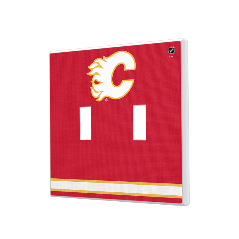 Calgary Flames Stripe Hidden-Screw Light Switch Plate