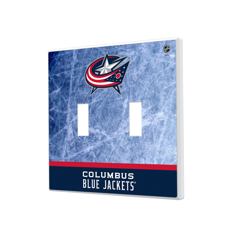 Columbus Blue Jackets Ice Wordmark Hidden-Screw Light Switch Plate