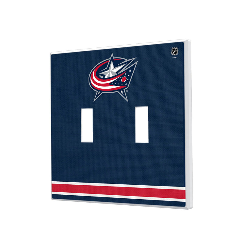 Columbus Blue Jackets Stripe Hidden-Screw Light Switch Plate