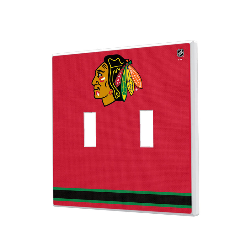 Chicago Blackhawks Stripe Hidden-Screw Light Switch Plate