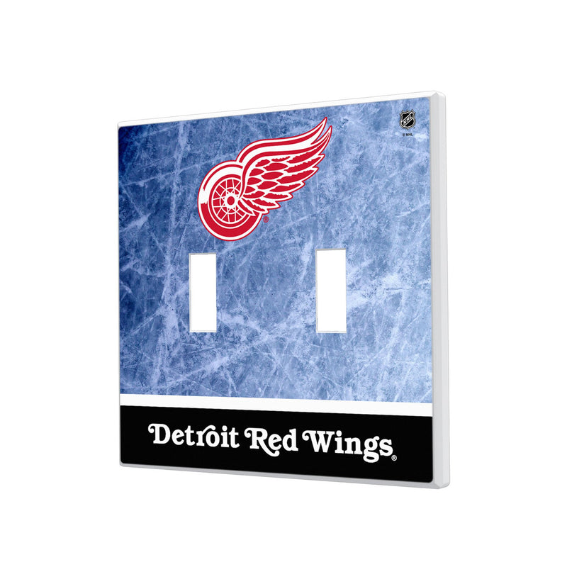 Detroit Red Wings Ice Wordmark Hidden-Screw Light Switch Plate