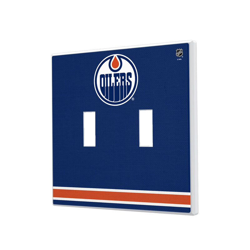 Edmonton Oilers Stripe Hidden-Screw Light Switch Plate