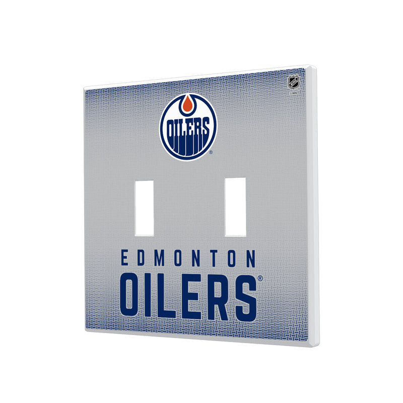 Edmonton Oilers Linen Hidden-Screw Light Switch Plate