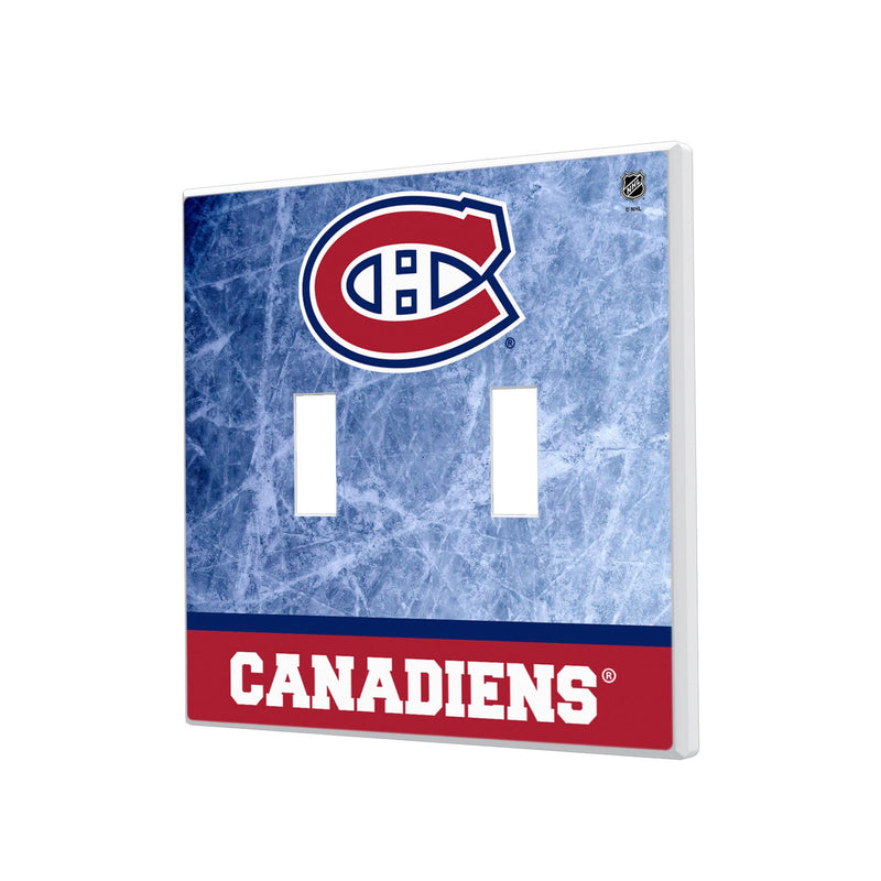 Montreal Canadiens Ice Wordmark Hidden-Screw Light Switch Plate