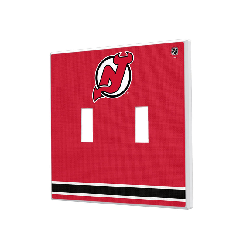 New Jersey Devils Stripe Hidden-Screw Light Switch Plate