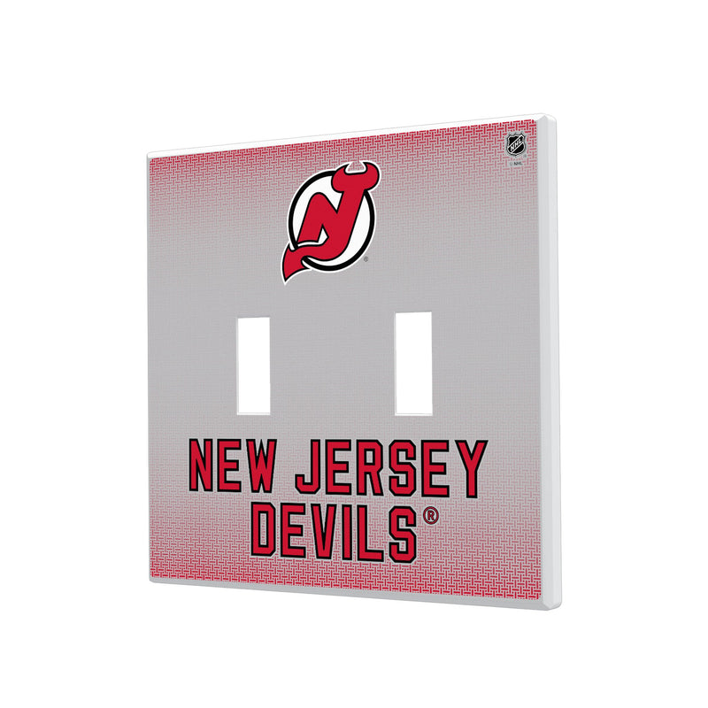 New Jersey Devils Linen Hidden-Screw Light Switch Plate