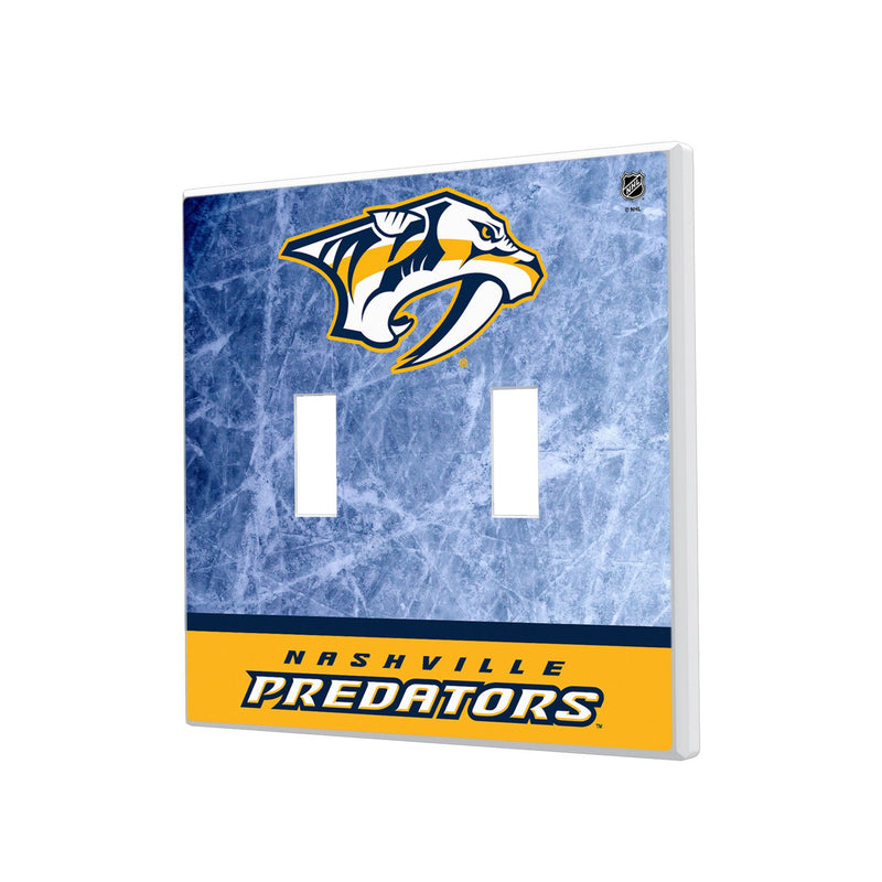 Nashville Predators Ice Wordmark Hidden-Screw Light Switch Plate