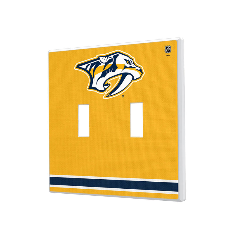 Nashville Predators Stripe Hidden-Screw Light Switch Plate