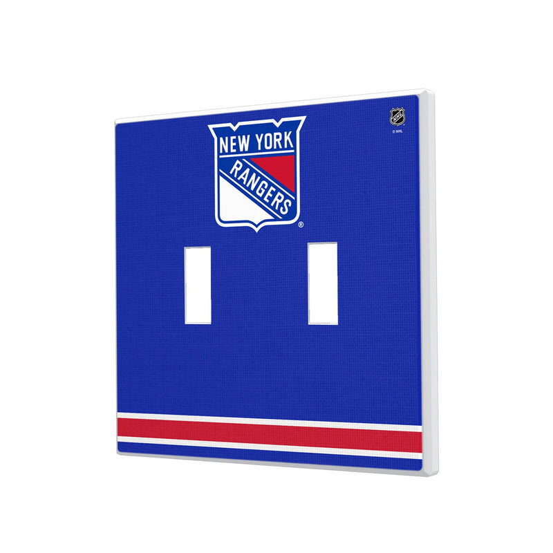 New York Rangers Stripe Hidden-Screw Light Switch Plate