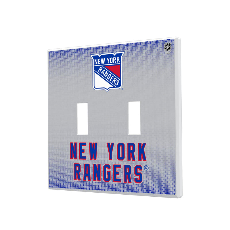 New York Rangers Linen Hidden-Screw Light Switch Plate