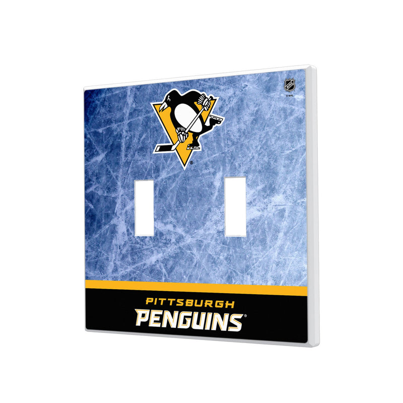 Pittsburgh Penguins Ice Wordmark Hidden-Screw Light Switch Plate