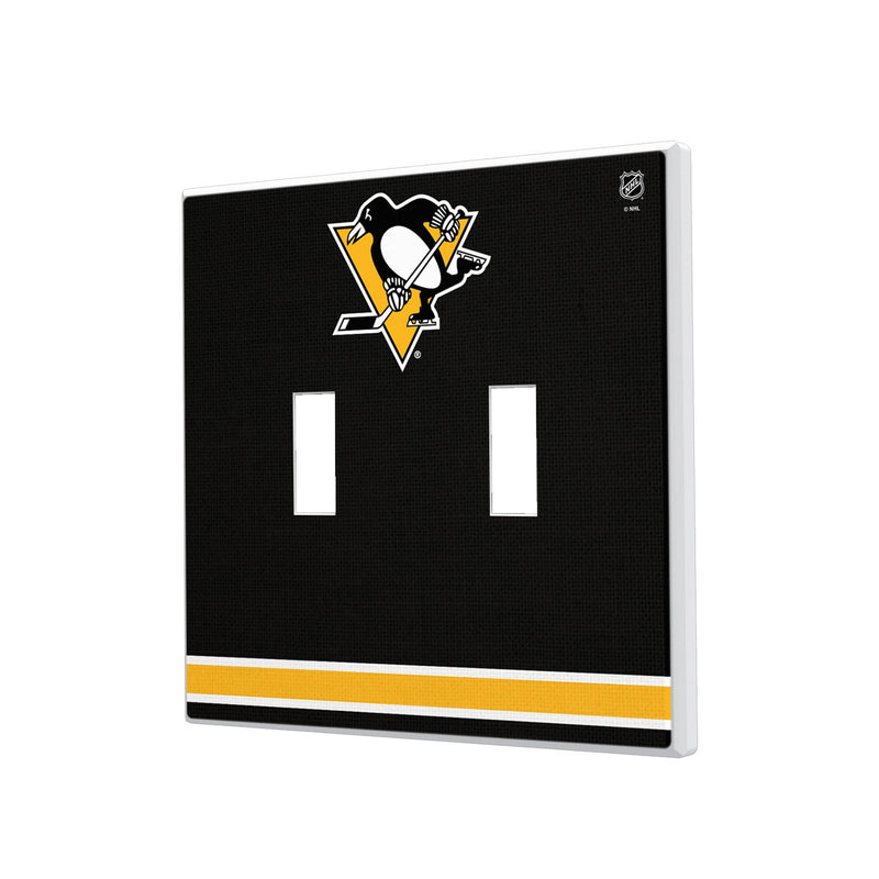 Pittsburgh Penguins Stripe Hidden-Screw Light Switch Plate