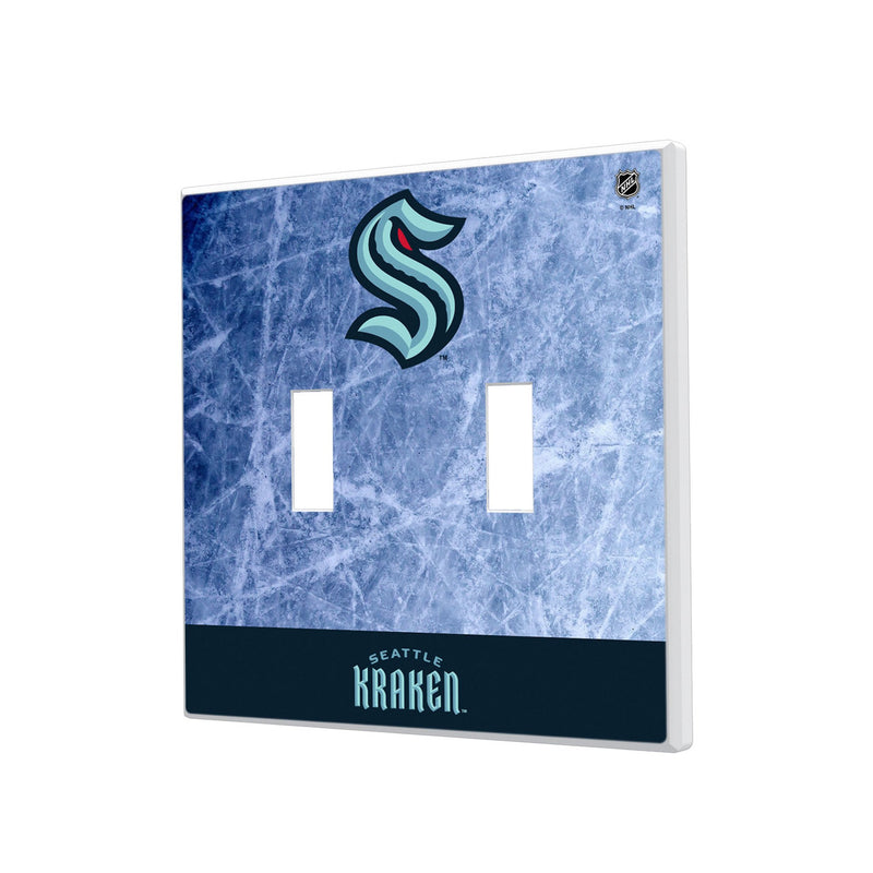 Seattle Kraken Ice Wordmark Hidden-Screw Light Switch Plate