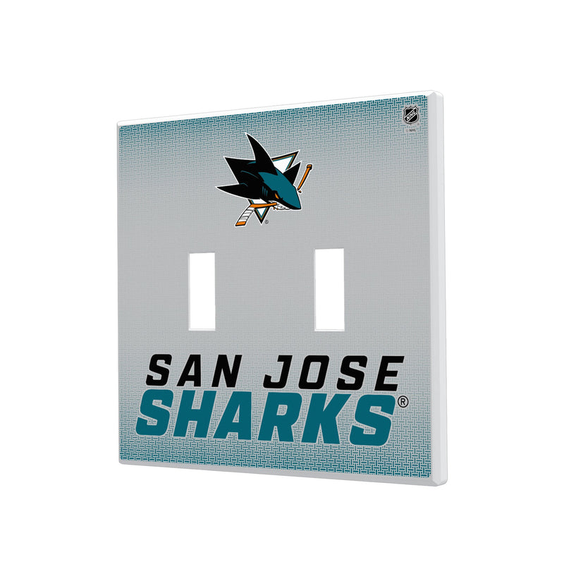 San Jose Sharks Linen Hidden-Screw Light Switch Plate