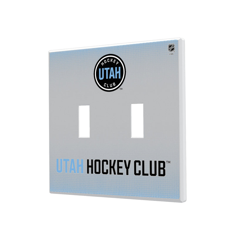 Utah Hockey Club Linen Hidden-Screw Light Switch Plate