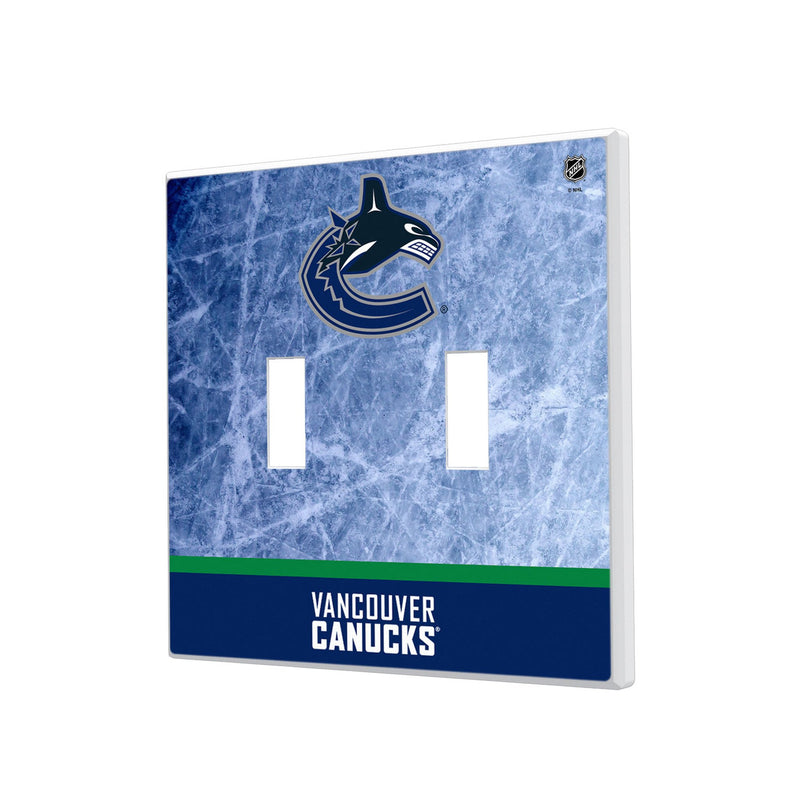 Vancouver Canucks Ice Wordmark Hidden-Screw Light Switch Plate