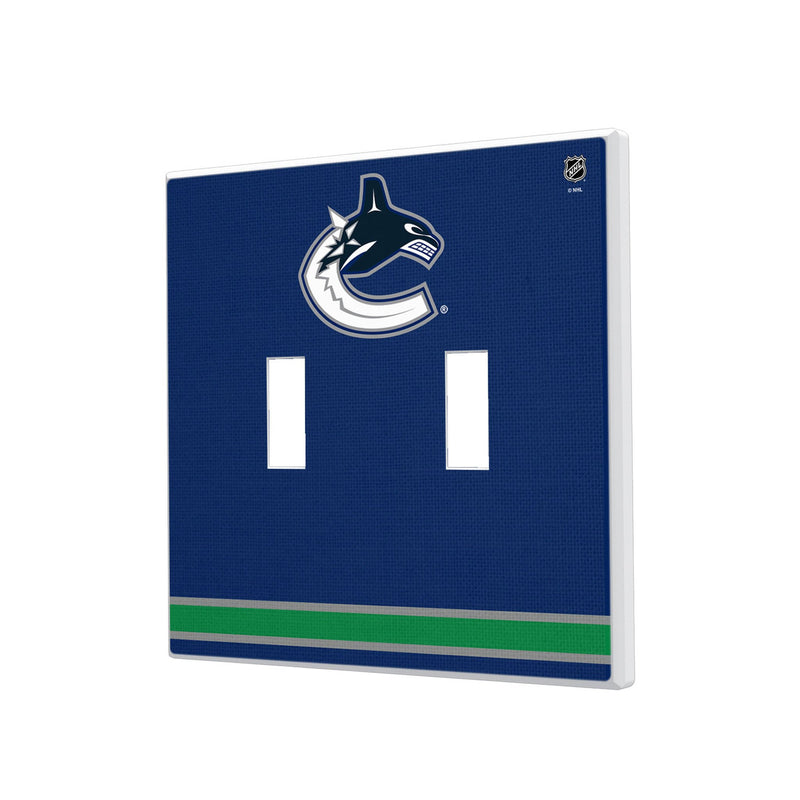 Vancouver Canucks Stripe Hidden-Screw Light Switch Plate