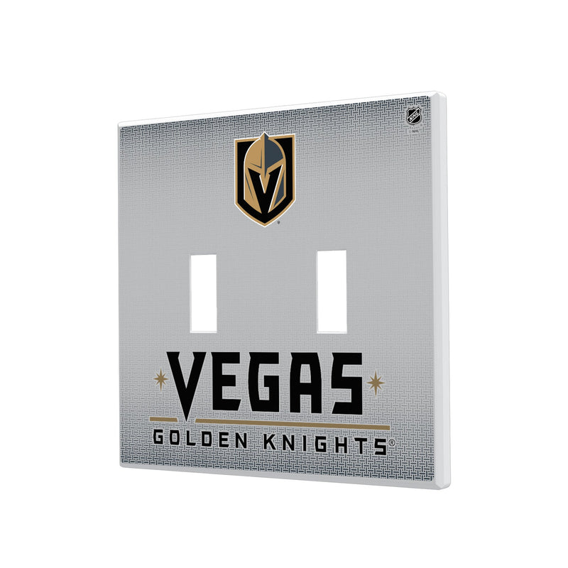 Vegas Golden Knights Linen Hidden-Screw Light Switch Plate