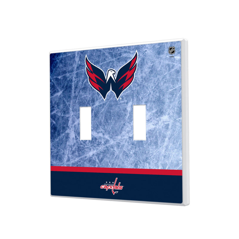 Washington Capitals Ice Wordmark Hidden-Screw Light Switch Plate