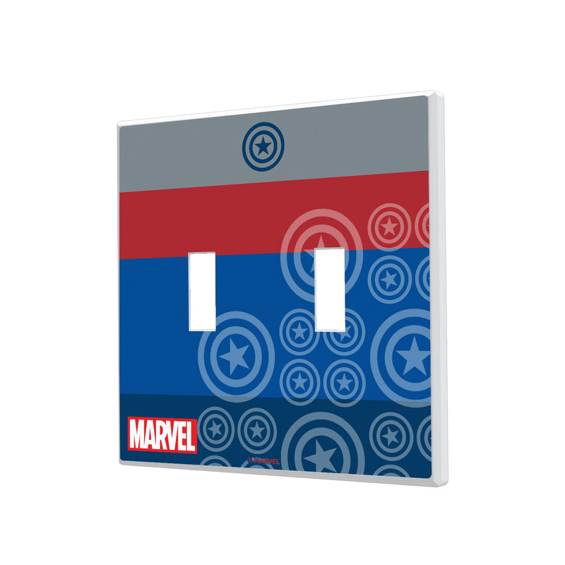 Marvel Avengers Captain America Sigil Hidden-Screw Light Switch Plate