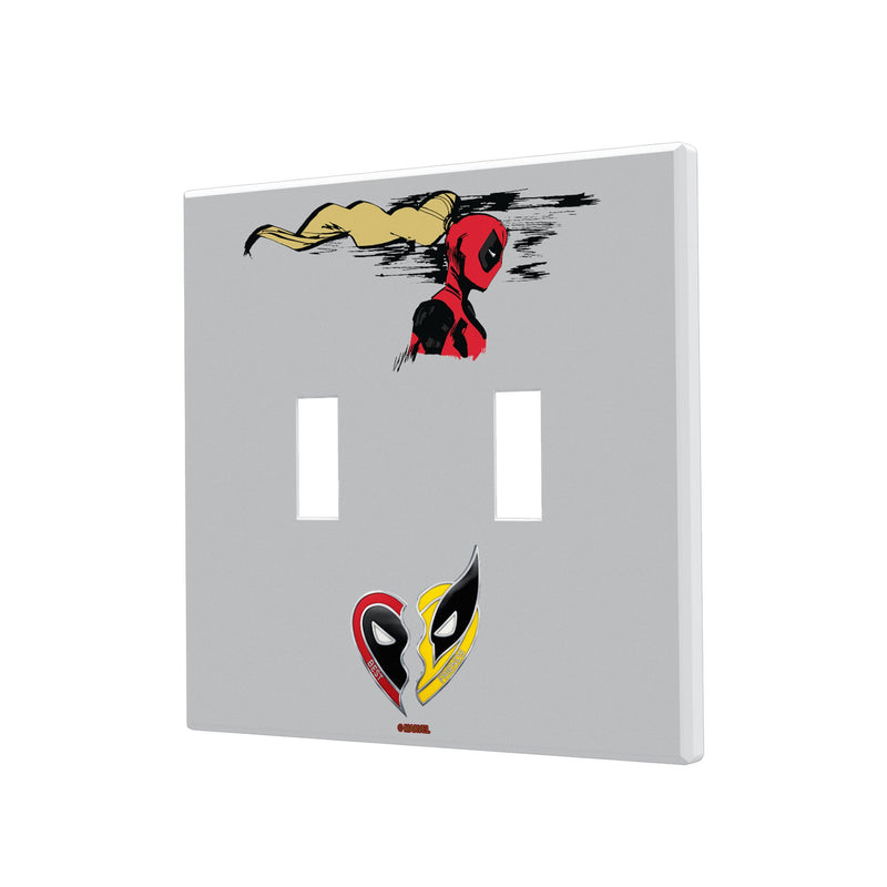 Marvel Ladypool Badge  Hidden-Screw Light Switch Plate