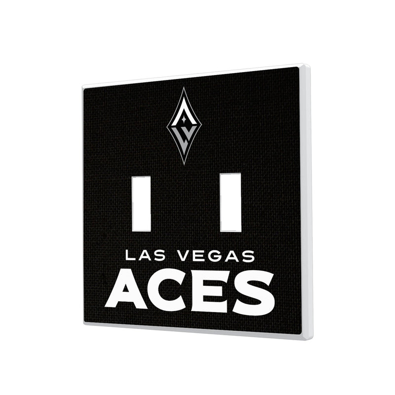 Las Vegas Aces Solid Hidden-Screw Light Switch Plate