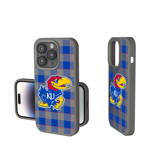 University of Kansas Jayhawks Plaid iPhone Soft Touch Phone Case