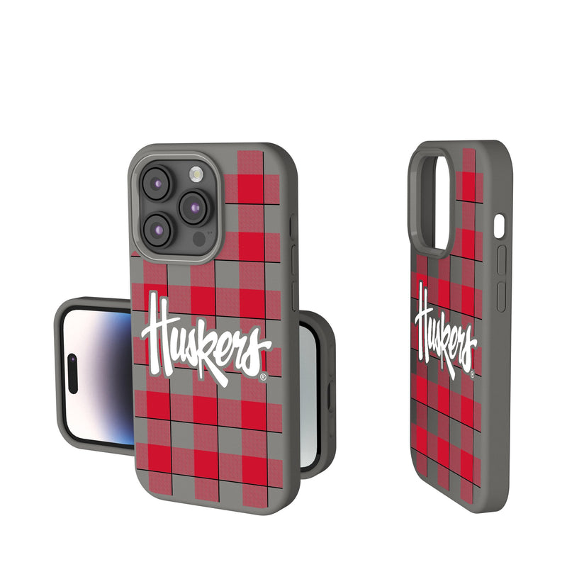 University of Nebraska Huskers Plaid iPhone Soft Touch Phone Case