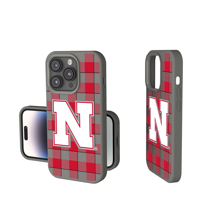 University of Nebraska Huskers Block N Plaid iPhone Soft Touch Phone Case