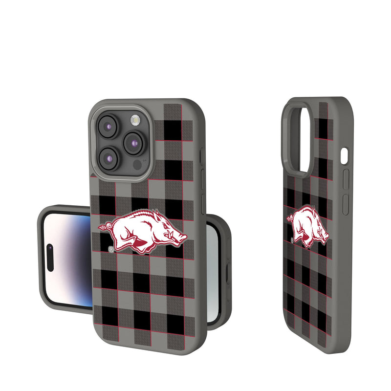 University of Arkansas Fayetteville Razorbacks Plaid iPhone Soft Touch Phone Case