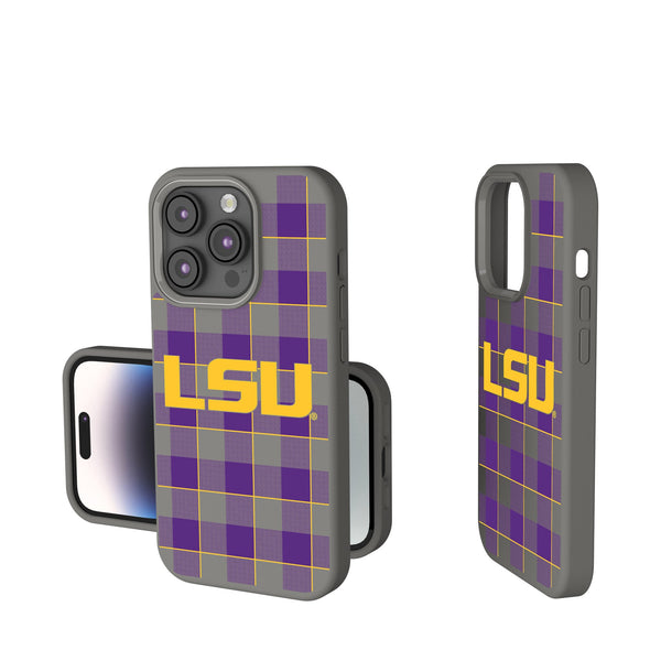 Louisiana State University Tigers Plaid iPhone Soft Touch Phone Case