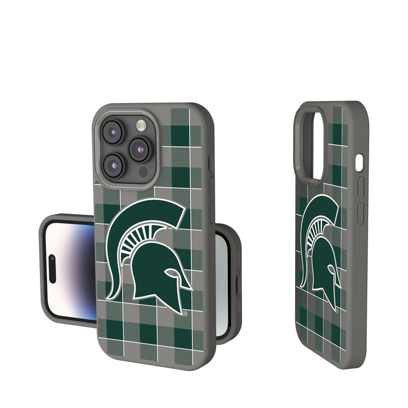 Michigan State University Spartans Plaid iPhone Soft Touch Phone Case