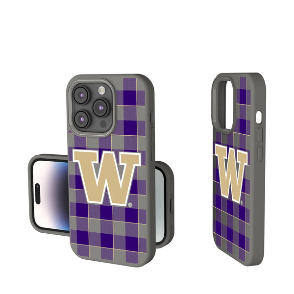 University of Washington Huskies Plaid iPhone Soft Touch Phone Case