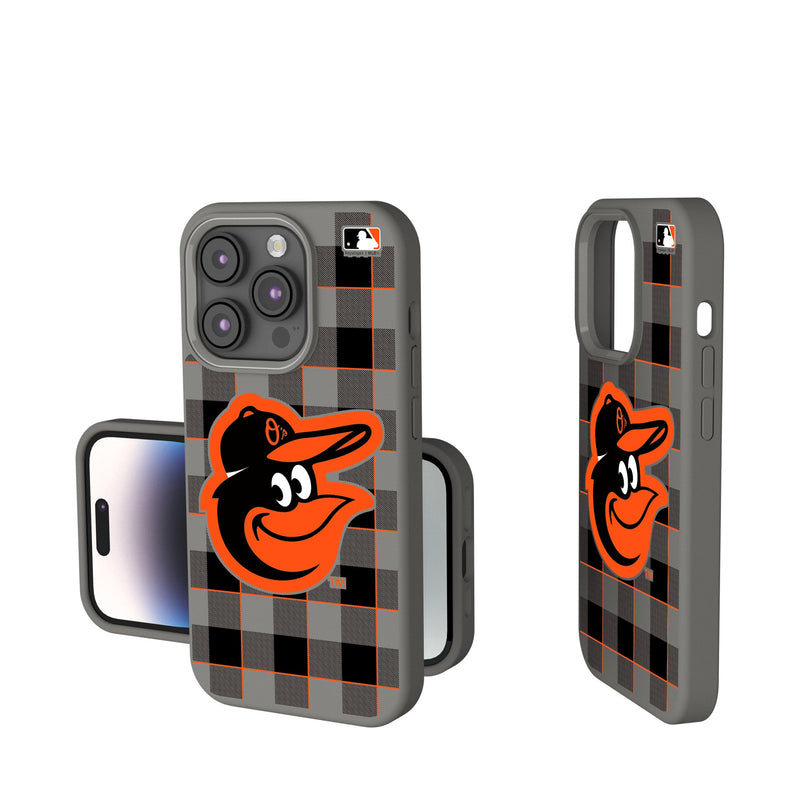 Baltimore Orioles Plaid iPhone Soft Touch Phone Case