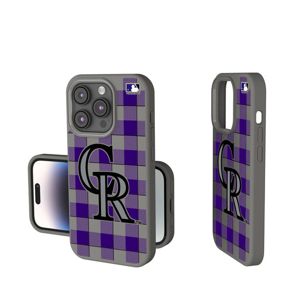 Colorado Rockies Plaid iPhone Soft Touch Phone Case