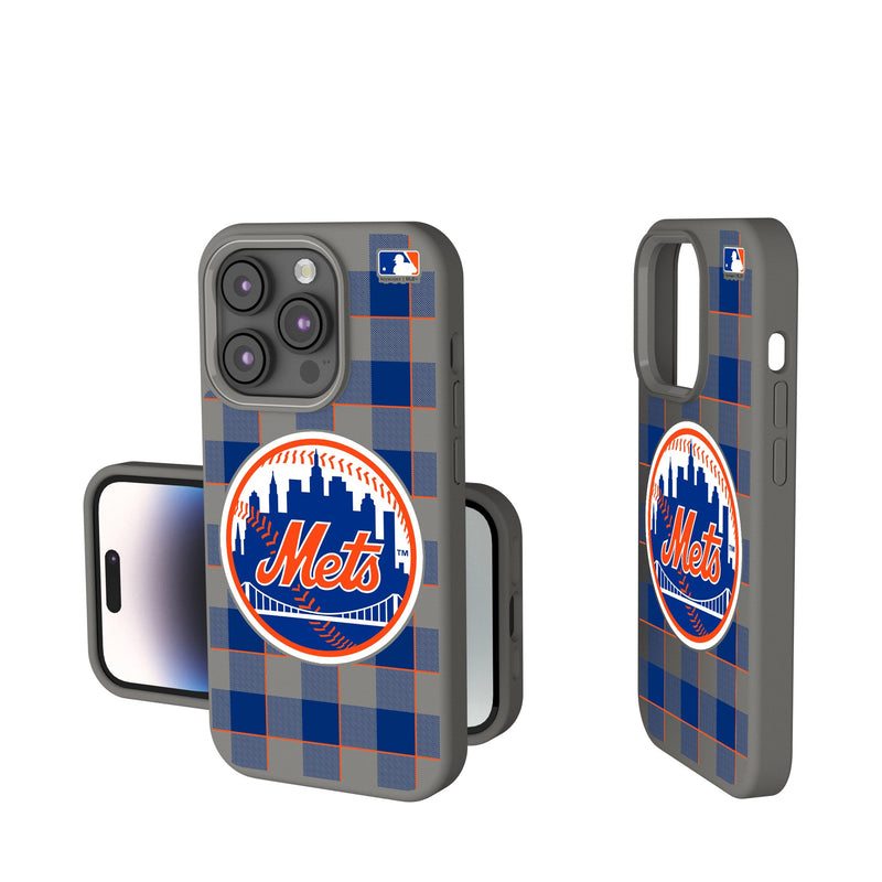 New York Mets Plaid iPhone Soft Touch Phone Case