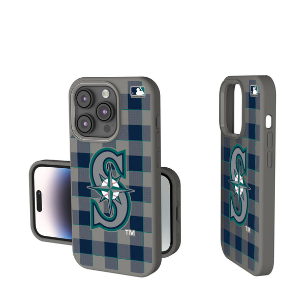 Seattle Mariners Plaid iPhone Soft Touch Phone Case