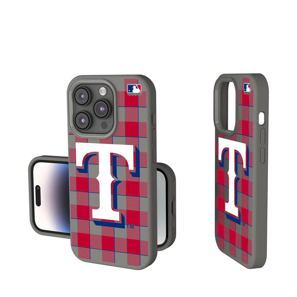 Texas Rangers Plaid iPhone Soft Touch Phone Case