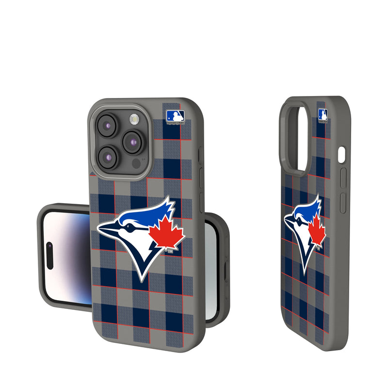 Toronto Blue Jays Plaid iPhone Soft Touch Phone Case