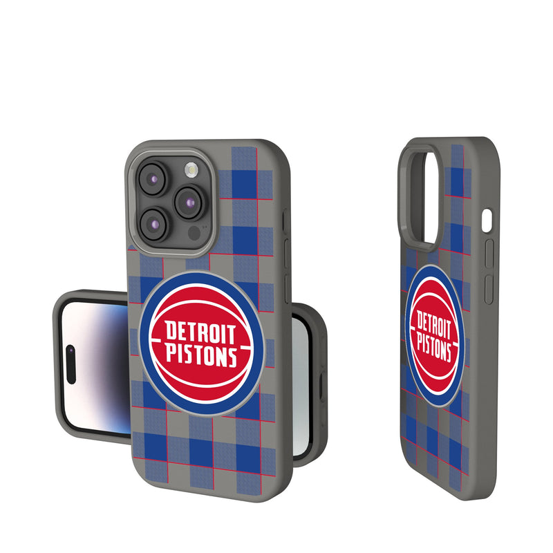 Detroit Pistons Plaid iPhone Soft Touch Phone Case