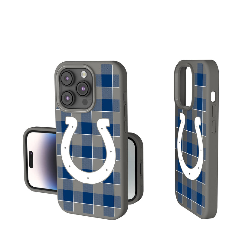 Indianapolis Colts Plaid iPhone Soft Touch Phone Case