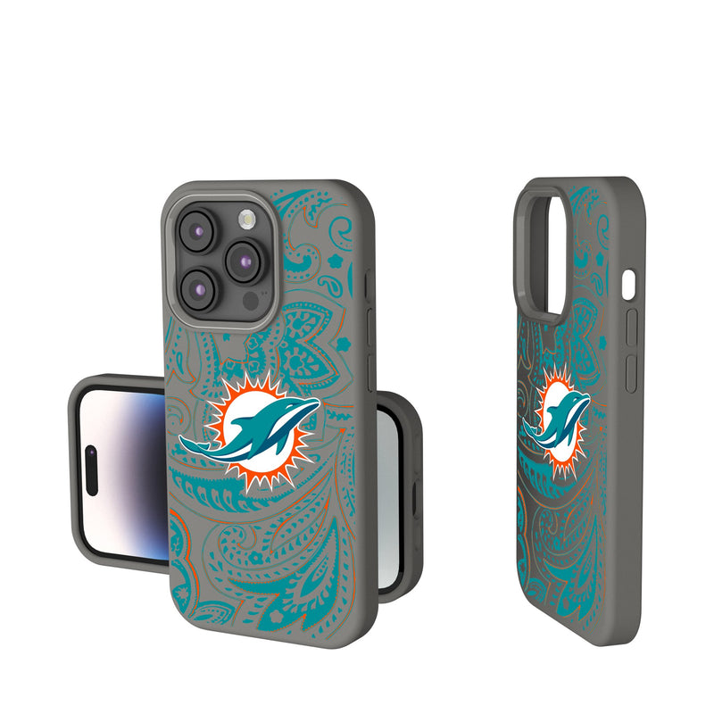 Miami Dolphins Paisley iPhone Soft Touch Phone Case