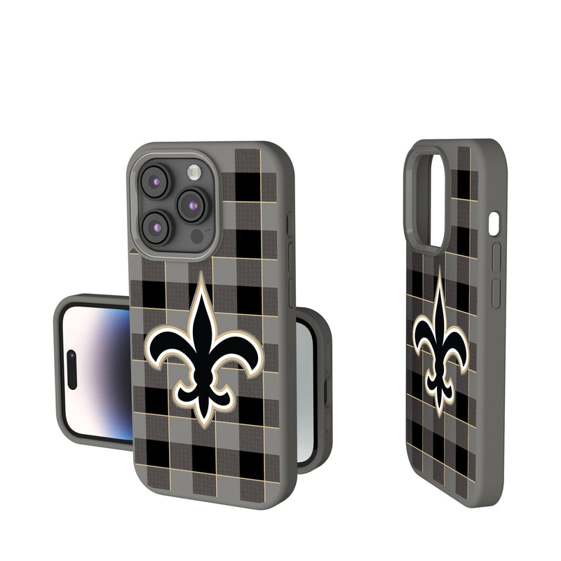 New Orleans Saints Plaid iPhone Soft Touch Phone Case