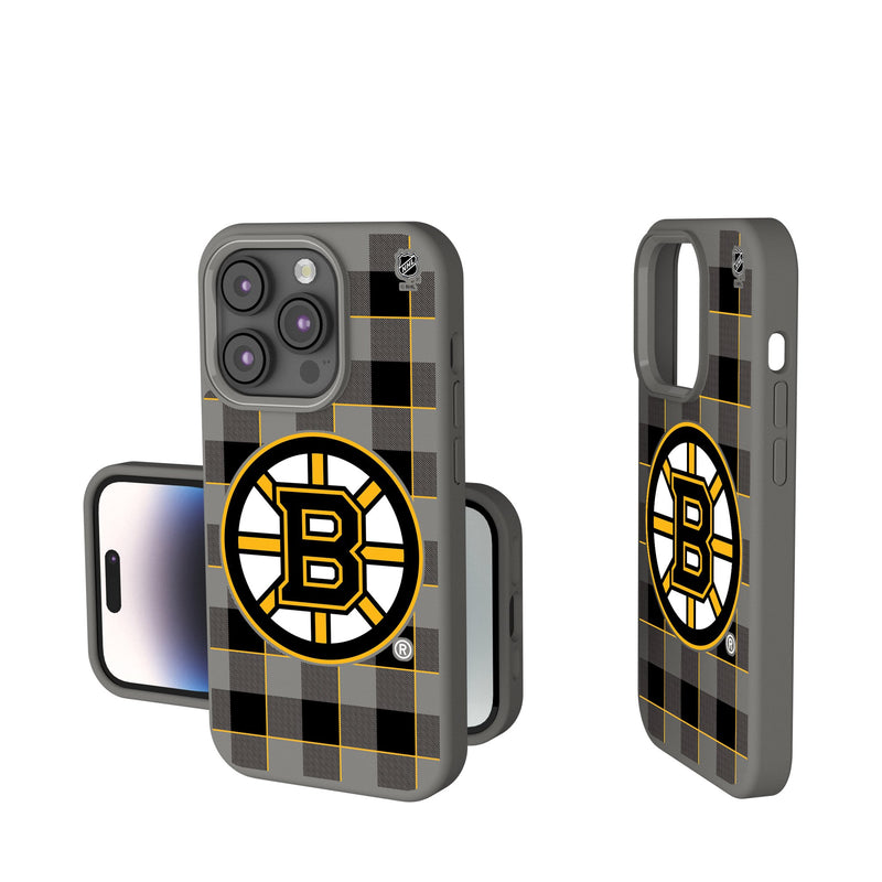 Boston Bruins Plaid iPhone Soft Touch Phone Case